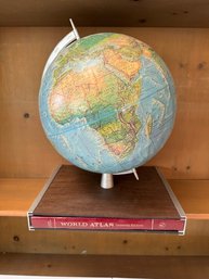 FAB Globe With World Atlas Book Base