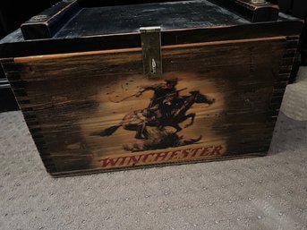 Winchester Wooden Box With Brass Hinges