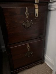 2 Drawer Wood Filing Cabinet