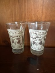 2 Coca Cola Glasses Highballs