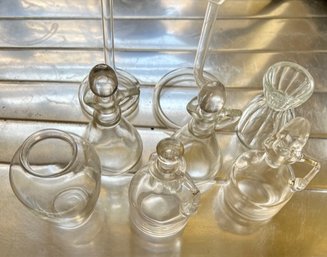 4  Bud Vases, And 2 Oil And Vinegar Sets
