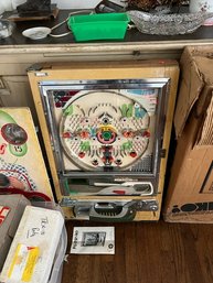 Retro 1970's Nishijin Pachinko Machine With Balls In Original Box