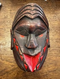 African Wood Carved Mask