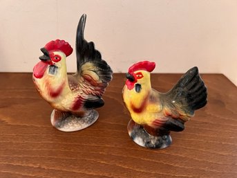 Rooster And Chicken Salt And Pepper  Shakers Japan