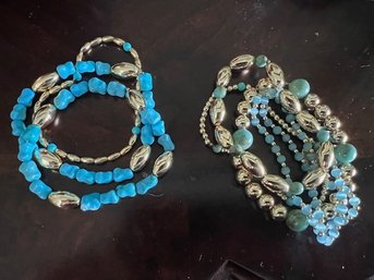 Two Groups Of Cousin Claudine Multi Bracelet Sets