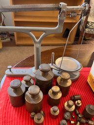 Welch Balance Scale With Loads Of Weights