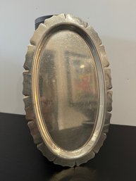Sterling Silver Oval Serving Tray 128 Grams