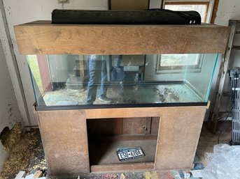 LARGE Fish Tank On Stand Walnut And Glass!