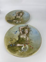 A Pair Of Limoges Plates By Guy Cambier 1978