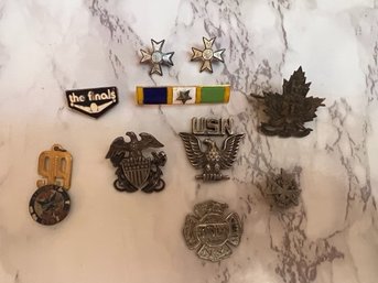 Group Of Miltary, Etc Pins