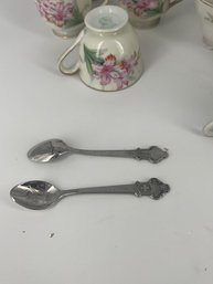 Pair Of Lugano Rolex Bucherer Demi Tasse Spoons