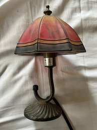 Small Bedside Lamp Umbrella Shaped Metal Base