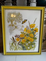 MCM Framed Landscape Embossed Print By Gloria Eriksen