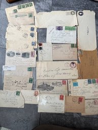 Mixed Lot Of Early Stamped Envelopes Etc