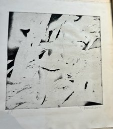 Bruce Wilson Black And White Abstract Etching 1977 AP