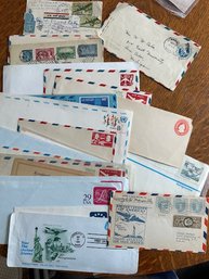 Collection Of Air Mail Stamps Many Vintage