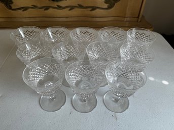 A Group Of 12 Waterford Crystal Set Of Wine Glasses Alana