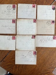 Group Of 10 Antique Some With Letters