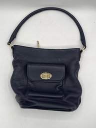 Supple Black Leather Talbot Shoulder Bag, Like New!