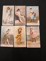 A Group Of Antique Actress Cards Sweet Caporal And Lorillard Cigarette Cards
