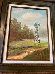 Weather Station Painting On Canvas 11 X 14 Signed Irish