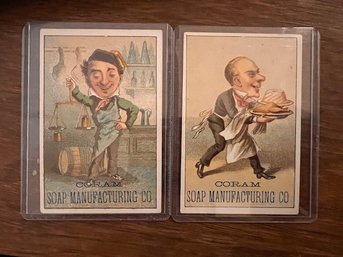 2 Coram Soap Manufacturing Trade Cards 1880's