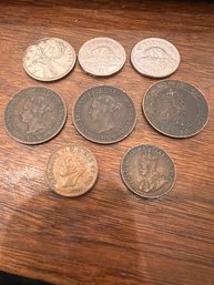 A Group Of Canadian Coins From 1896 To 1947