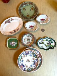 Lot Of Asian Dishes/ Trinket Trays