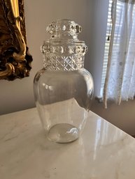 Large Covered Glass Jar