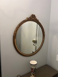 Large Circular Antique Mirror Very Nice Condition Approx 30' Dia