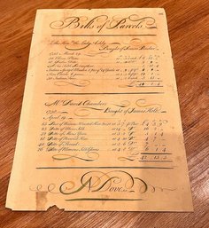Bills Of Parcels 1738 Lady Ashley