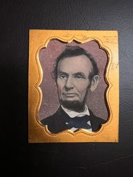 Interesting View~hand Colored Engraving Abraham Lincoln Approx 1860