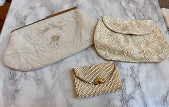 3 Great Beaded Bags Including Change Purse