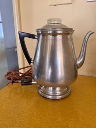 Vintage Percolator With Cord And Innards