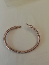 Gold Tone Cable Hook Clasp Bracelet   David Yurman LOOK