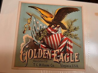Golden Eagle Crate Label By TC Williams & Co Virginia