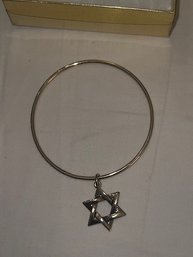 Star Of David Bangle Bracelet