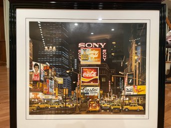 Ken Keeley Times Square 1995 Lithograph, Hand Signed And Numbered