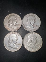 A Group Of 4 Liberty Half Dollars 1958 , 59, 63 #20