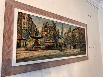 Mid Century Parisian Scene Signed Lower Left By A. Blanchard