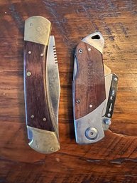 Pair Of Pocket Knives/hunting Knives