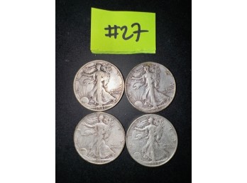 A Group Of 4 Walking Liberty Half Dollars #27