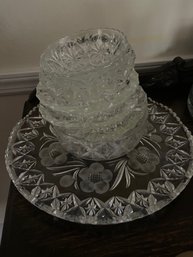 Crystal Bowls And Platter