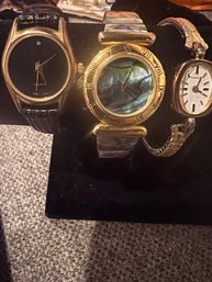 A Group Of Three Watches Movado Look, Timex And Quartz Mother Of Pearl