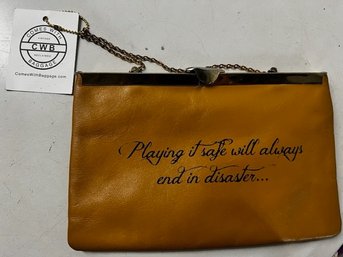 Playing It Safe Will Always End In Disaster CWB Comes With Baggage Leather Bag