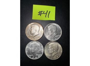 A Group Of 4 Kennedy Half Dollars 1967, 68, 71. #41