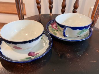 Pair Of Porcelain Made In Japan Tea Cups