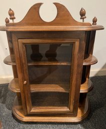 Vintage Glass And Wood Display Cabinet