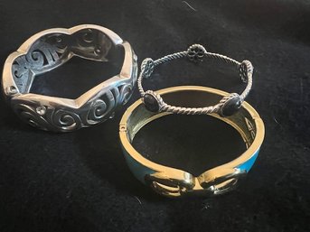 Group Of 3 Costume Bangle Bracelets