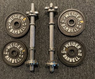 Set Of Weights With Barbells